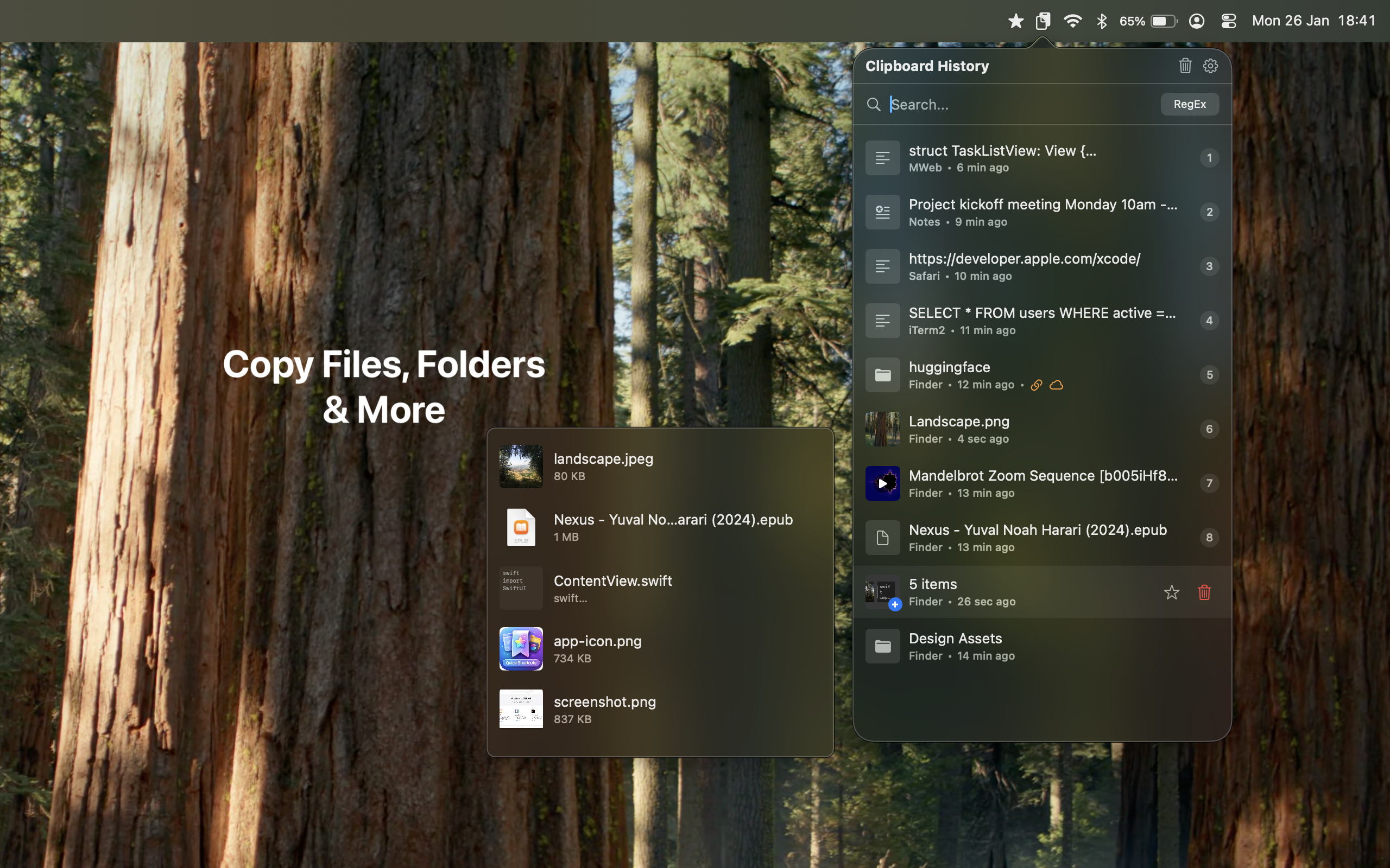 ClipboardMenu screenshot